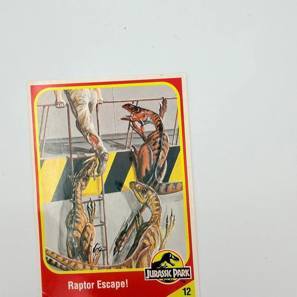 Kenner Jurassic Park Trading Card Unisex OS Red Good Raptor Escape #12 1993